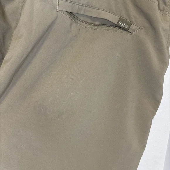 5.11 Shorts Men's 42 Brown Khaki 511 Taclite Cargo Rip Stop Utility Work Poly - Picture 3 of 4